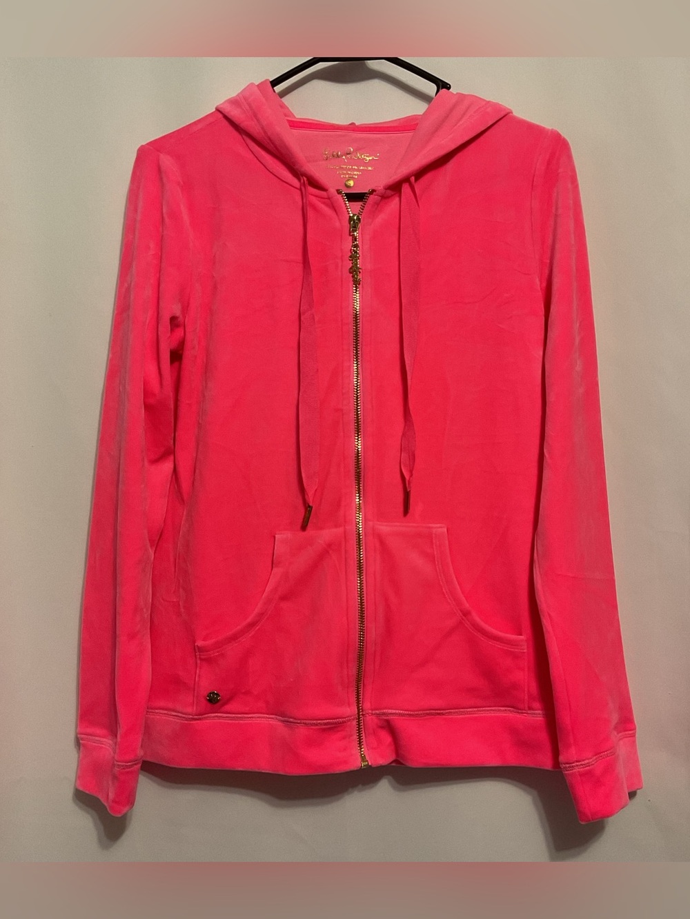 Lilly Pulitzer pink hoodie small zip up